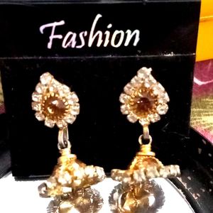 Golden Stone Earrings