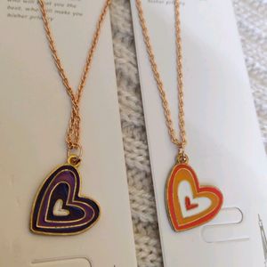 Retro-heart Charm Pendant Neckpiece