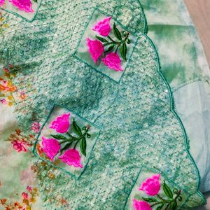 Floral Design Multi Colour Women Saree