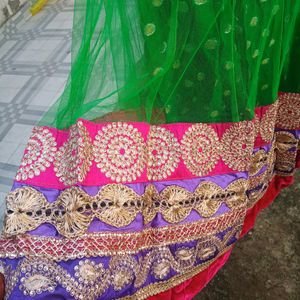 Green Lenhga Choli With Dupatta