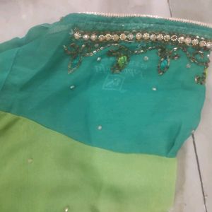 Green Designer Saree With Full Work Design 🥰🥰