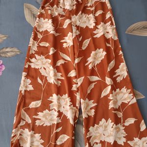 Relaxed Floral Print Women Trouser