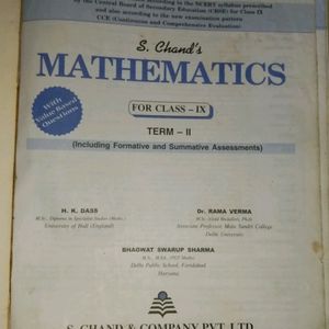 Mathematics S. Chand Class 9 CBSE