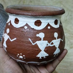 Werli Painted Small Eathern Pot