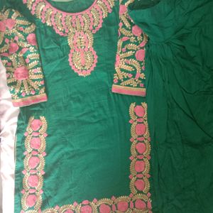 Punjabi Suit Including Embroidery Kurta & Salwar