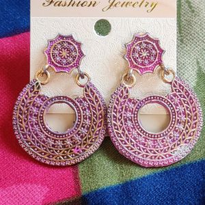 Bohemian Chic Pink Earrings