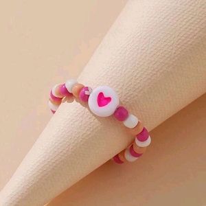 ❗❗PRICE DROP❗Pink Heart Beaded Ring