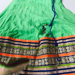 Perrot Green Lhenaga Choli