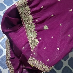 Purple Saree