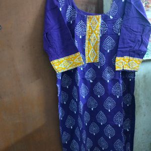 Nevy Blue Colour Short Kurta.