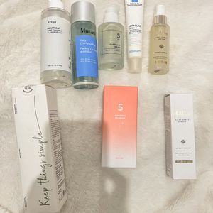 Combination Of Skincare And Haircare Products