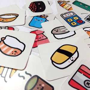 School & Tiffin Items Sticker Pack of 36 Stickers