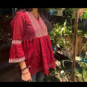 Embroidery Work Kurti Style Top