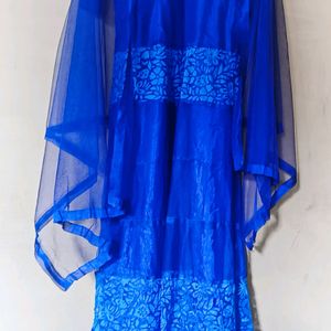 PRETTY BLUE LONG DRESS FOR WOMEN