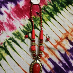 Beautiful Beads Red Jewel Set