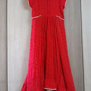 Red Dress High And Low Botique Made 40 Bust