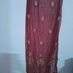 Anarkali Maroon Gown Without Pant