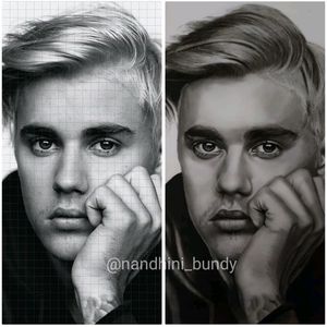 Justin Bieber Pencil Portrait