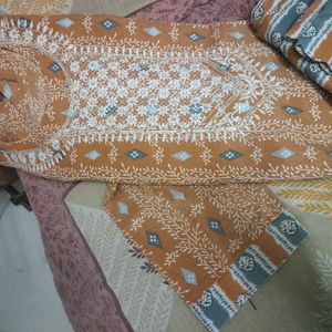 Cotton Daily Kurta Set With Dupatta