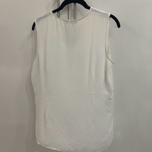 EU XL , US 10 Size Sleek Sleeveless White Top