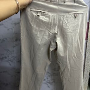 Straight Fit Beige/off-white pants