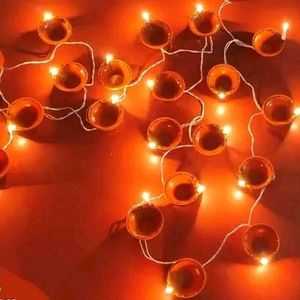 Sprqcart Pack of 1 (18 Brown Diya) Light