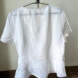 H&M Wrap Up Linen Top