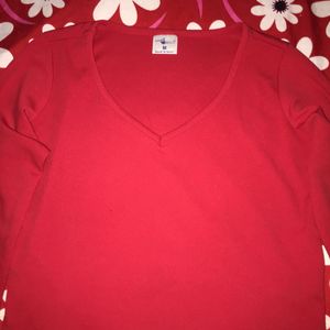 Full Sleeves Red Top