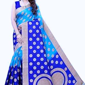Black And Blue Art Silk Party Wear Saree Combo