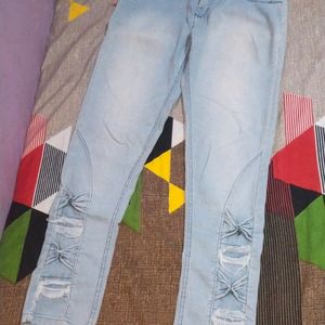 Women's Sky Blue Denim Jeans