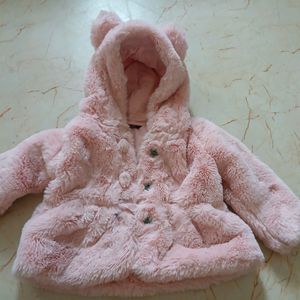 Soft Fur Jacket With Matching Shoe For Baby Girl