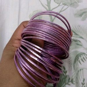 Lavender Metal Bangles - 21