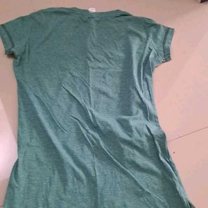 V Neck Line Straight Top Fr Girl's ( Olive Green)