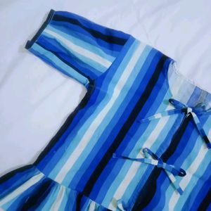 Blue Striped Pinteresty Top