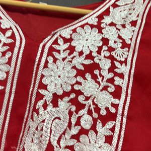 I Am Selling Red Chikankari Kurti