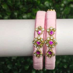 Silk Thread Bangles (Set Of 2)