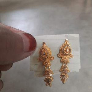 Golden Brass Earrings