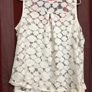 Atmosphere White Lace Top