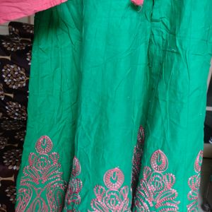 Green Pink Anarkali