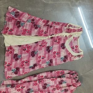 Combo Of 3  Kids Kurti And Pant Set