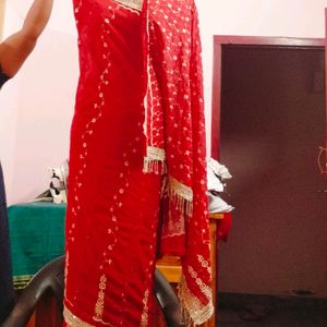 Red ♥️🍒 Saree With Blouse ✅