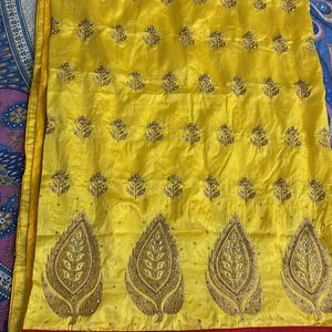 Banarasi Silk Embellished Stone Witg Zari Border