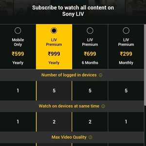 Don't Miss Sony Liv Yearly Subscription Plan