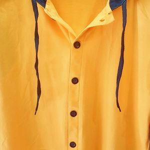 Yellow Black Men's Jacket Shrug