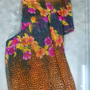 Lightweight Floral Print Saree