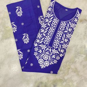 Lucknowi Chikankari cotton kurtis for girls Women