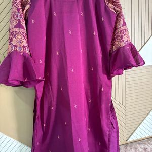 Kurta Plazo Set With Fancy Sleeve