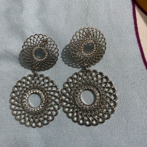 Silver Oxidised Earings