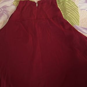 Maroon Sleeveless Top