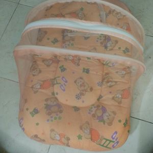 Infant Bedding Set With Mosquito Net And Pillow